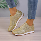 Mabel - Glitter slip-on sneaker with contrasting sole