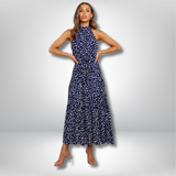 Zuri - Elegant long polka dress