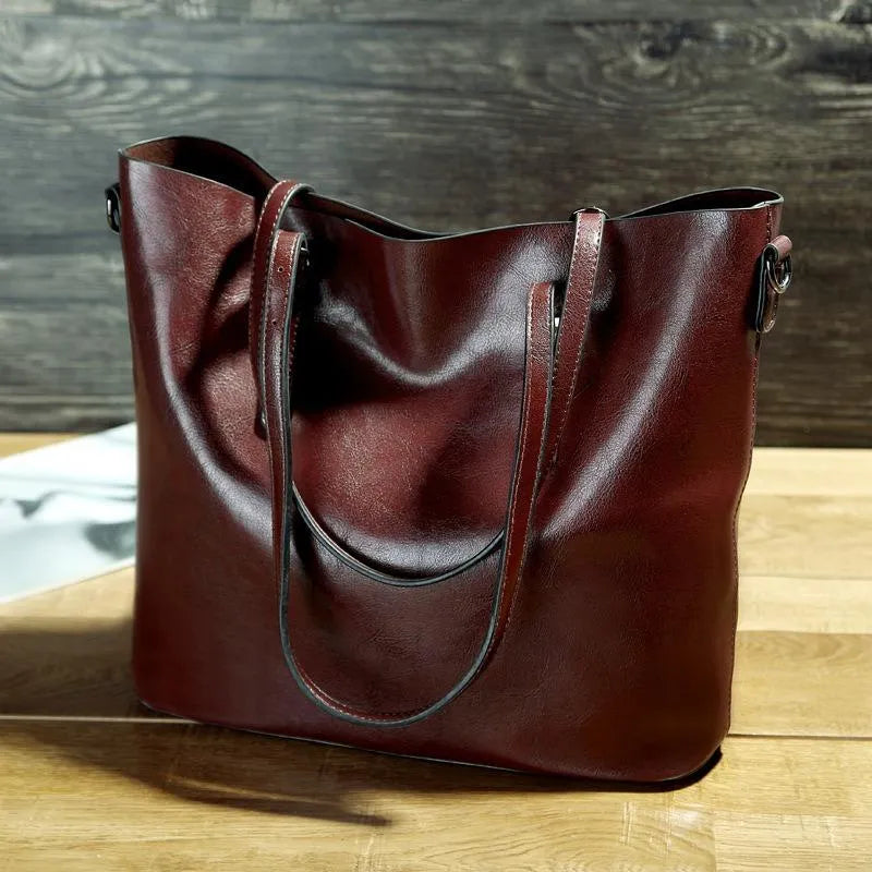 Vintage Leather Shoulder Handbag