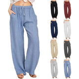 Claudia - High Waist Breathable Cotton Pants for Women