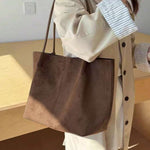 ALDA - Suede Tote Bag With Pouch