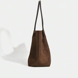 ALDA - Suede Tote Bag With Pouch