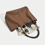 ALDA - Suede Tote Bag With Pouch