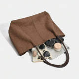 ALDA - Suede Tote Bag With Pouch