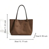 ALDA - Suede Tote Bag With Pouch