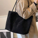 ALDA - Suede Tote Bag With Pouch