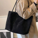ALDA - Suede Tote Bag With Pouch
