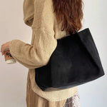 ALDA - Suede Tote Bag With Pouch