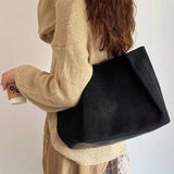 ALDA - Suede Tote Bag With Pouch