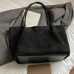 ALDA - Suede Tote Bag With Pouch
