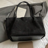 ALDA - Suede Tote Bag With Pouch