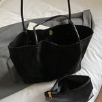 ALDA - Suede Tote Bag With Pouch