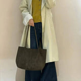 ALDA - Suede Tote Bag With Pouch