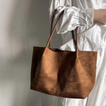ALDA - Suede Tote Bag With Pouch