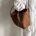 ALDA - Suede Tote Bag With Pouch
