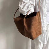 ALDA - Suede Tote Bag With Pouch