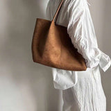 ALDA - Suede Tote Bag With Pouch