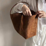ALDA - Suede Tote Bag With Pouch