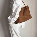 ALDA - Suede Tote Bag With Pouch