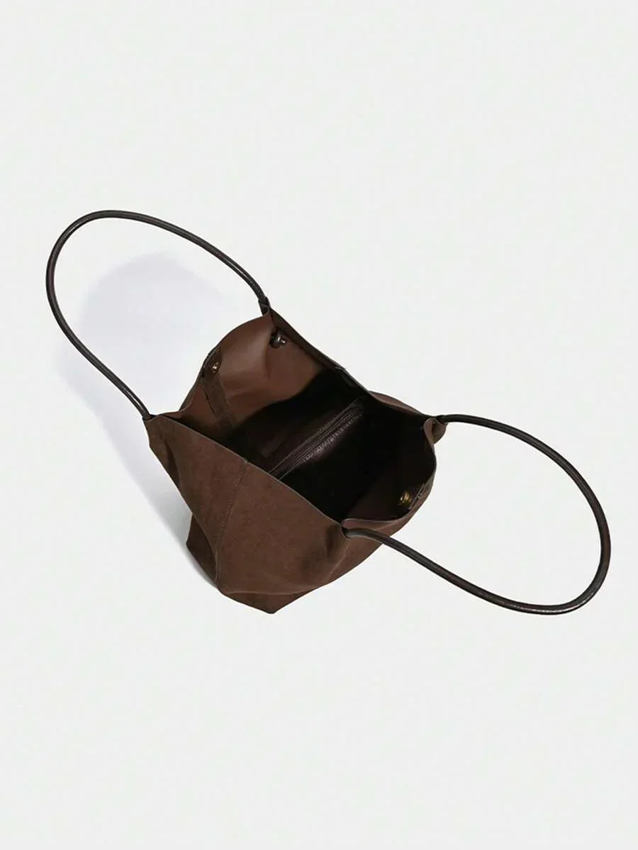 ALDA - Suede Tote Bag With Pouch
