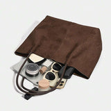ALDA - Suede Tote Bag With Pouch