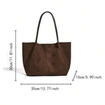 ALDA - Suede Tote Bag With Pouch