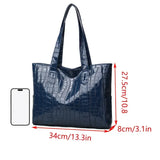 Chic Crocodile-Embossed Tote Bag For Women