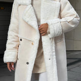Frost Luxe – Shearling Trench Coat