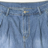 Mara Drape – Pleated Wide-Leg Jeans