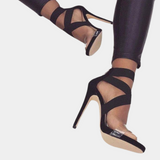 Jeslin - Elegant heels with crossover strap