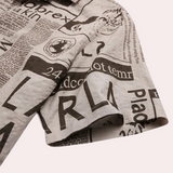 Davie - Modern men's shirt with newspaper print