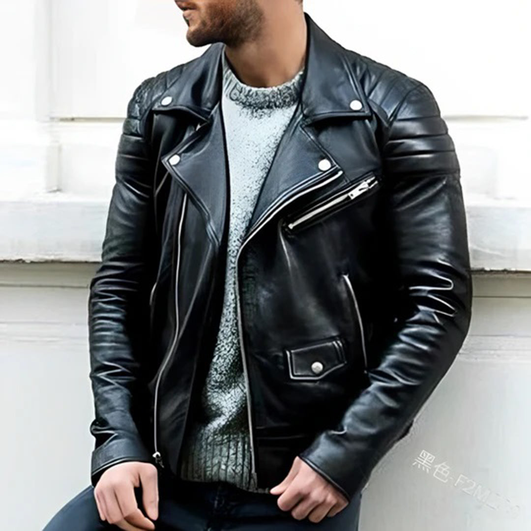 Gilbert - Leather biker jacket