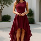 Midnight Waltz – Lace Bodice High-Low Dress