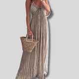 Cindy - Women's casual halter maxi dress