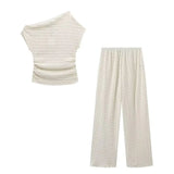 Marais Fold – Draped One Shoulder Set