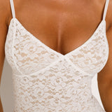 Ivory Elegance – Lace Column Dress