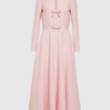 Blush Reverie – Triple Bow Maxi Dress