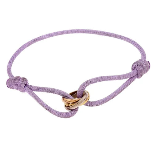 Rope Bracelet with Colored Rings for a Stylish Touch