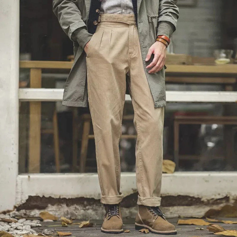 Alfred - Trousers with pleated front