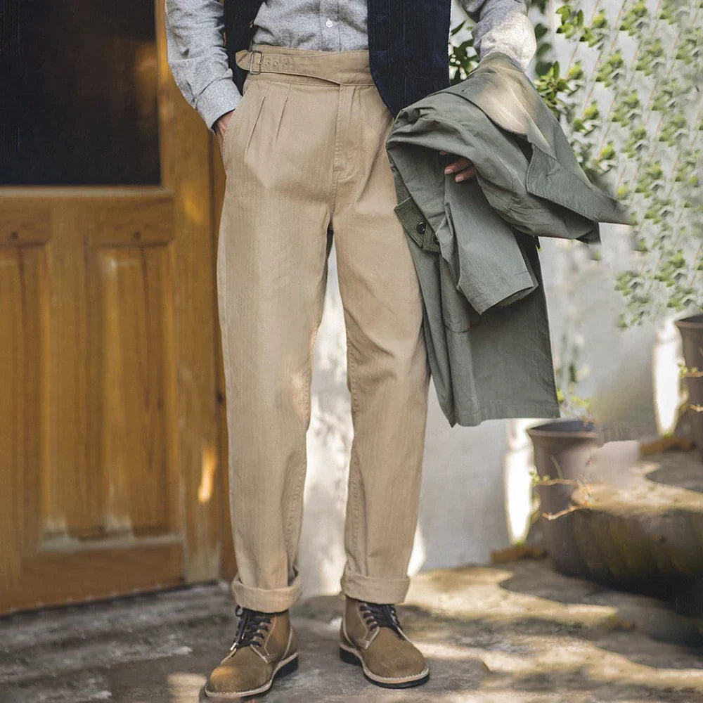 Alfred - Trousers with pleated front