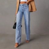Kaia Frame – Seam Detail Straight Jeans