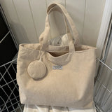 Corduroy handbag tote bag