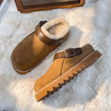 Sabrina - Elegant suede clogs with plush lining