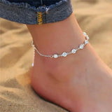 Crystal Anklet Gold Silver Color Boho Ankle Bracelet Ankle Bracelet Bohemian Jewelry