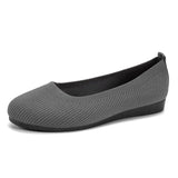 Frances - Elegant embellished ballerinas with knitted texture