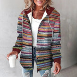 Raya Trail – Multistripe Knit Hoodie Jacket