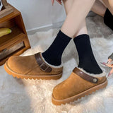 Sabrina - Elegant suede clogs with plush lining