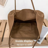 Large capacity canvas shopper handbag tote bag