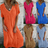 Kayla - Long cotton dress loose