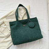 Corduroy handbag tote bag